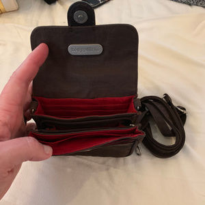 Small brown Baggallini wallet crossbody